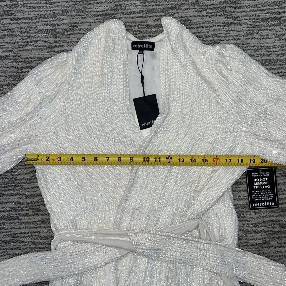 NWT Retrofete Gabrielle Robe in Moonglow White XS Revolve - Picture 10 of 15